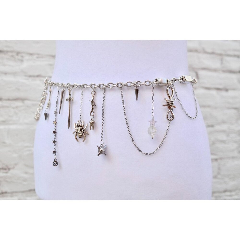 Edgy Silver Waist Chain